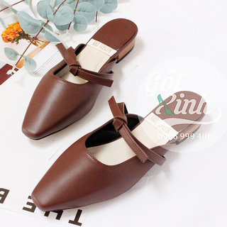 Giày sục mũi vuông 2p có sẵn bigsize  - Hình thật shop tự chụp