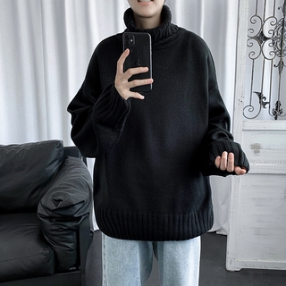 Áo Sweater Dáng Rộng Cổ Rùa Phong Cách Retro Thời Trang Thu Đông Dành Cho Nam 1