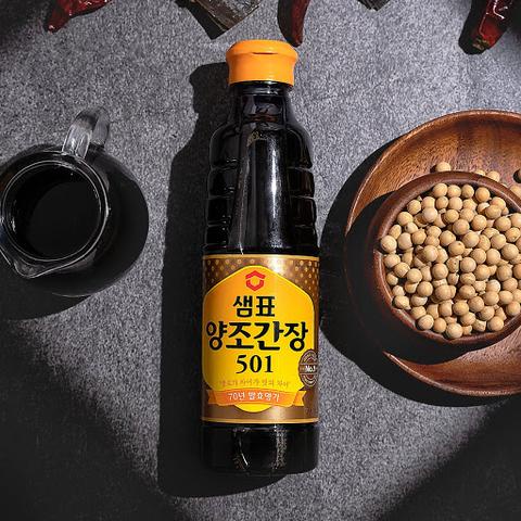 Nước tương 501 Sempio Hàn Quốc Chai 500ml - Công Thức Truyền Thống Hàn