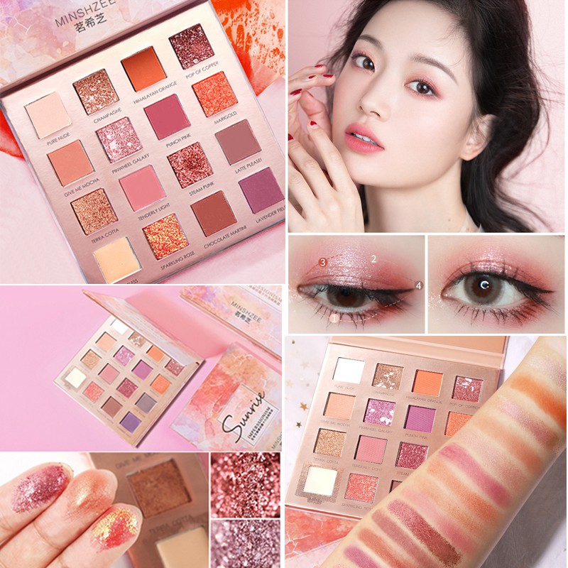 PHẤN MẮT HỒNG SA MẠC MINSHZEE PHIÊN BẢN MỚI 16 MÀU THỜI TRANG CÁ TÍNH KÈM NHŨ | BigBuy360 - bigbuy360.vn