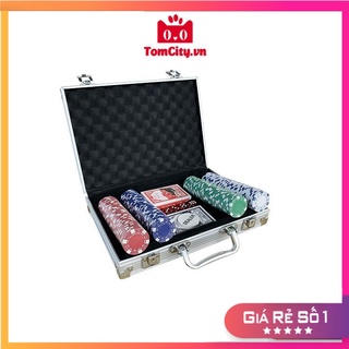 Bộ Vali poker 200 chip cao cấp có chìa khóa tránh mất trộm