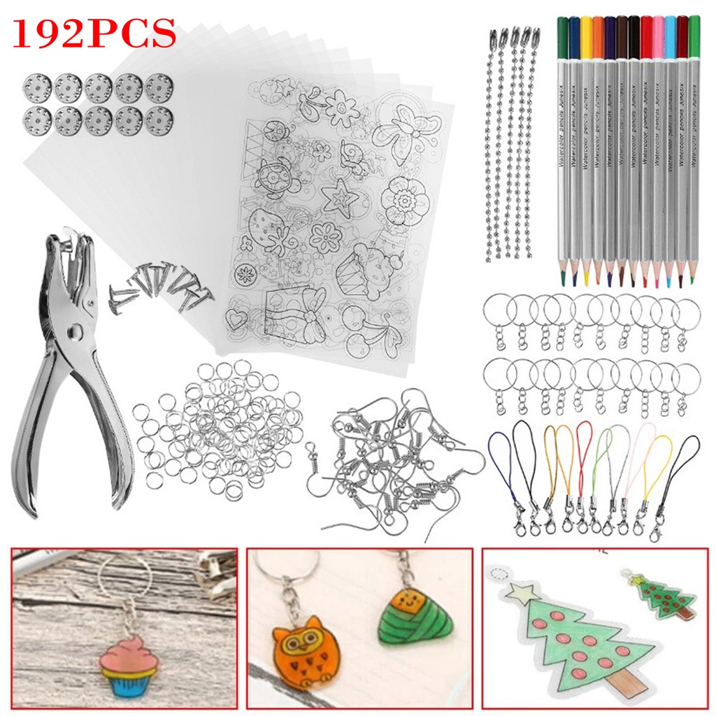 Set giấy nhựa co nhiệt dùng làm móc khóa tiện lợi
