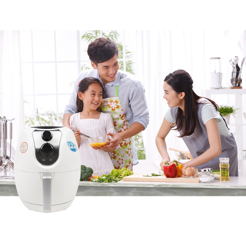 Nồi chiên không dầu PERFECT GLA - 609B  4 Lít công suất 1400W-tặng 50 tờ giấy nến 20 cm bảo hành 12 tháng