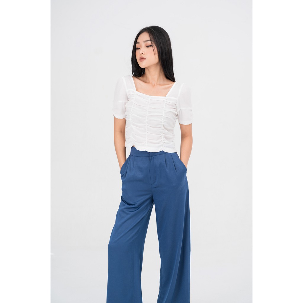DE LEAH - Quần Suông Rộng Li Bung - Thời trang sản phẩm