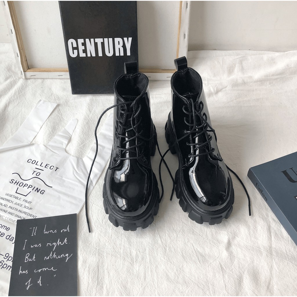 SẴN 1 SỐ SIZE | GIÀY CAO CỔ BỐT CAO CỔ ĐỘN ĐẾ RĂNG CƯA CÁ TÍNH HÀN QUỐC 2020 | BigBuy360 - bigbuy360.vn