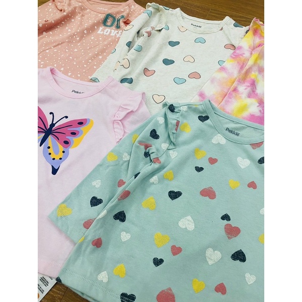 𝐒𝐡𝐨𝐩 𝐌𝐞̣ 𝐁𝐨𝐛 𝟖𝟔 - [BẢNG MÀU 2] Áo cotton dài tay Pekkle bé gái xuất xịn xinh ngất ngây (12m-4y)