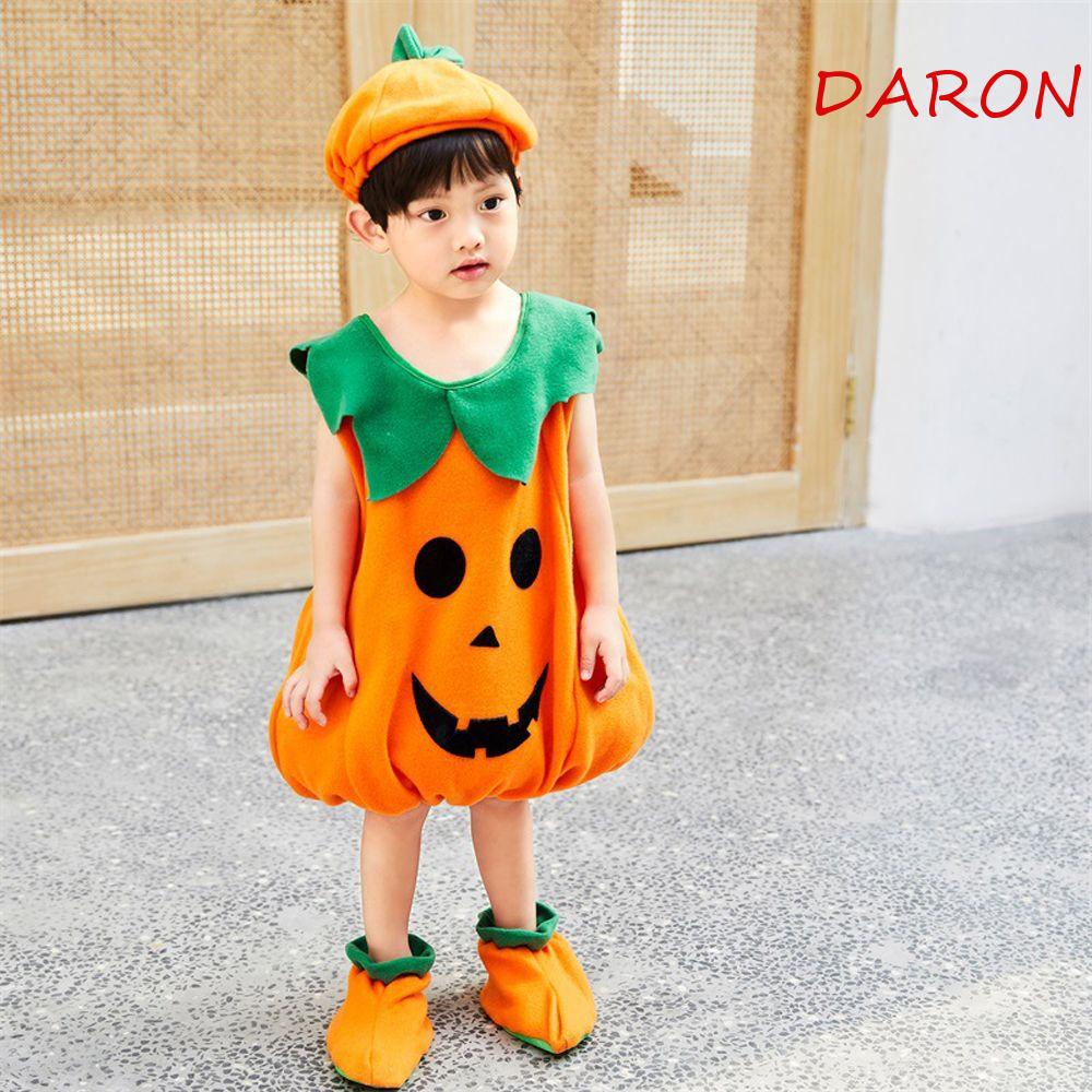 Trang Phục Hóa Trang Halloween Hình Bí Ngô Kèm Nón Và Túi Đựng Cho Bé