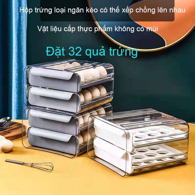 Hộp để trứng 2 tầng 32 ô tiện dụng  Khay Đựng Trứng gà NHẬT