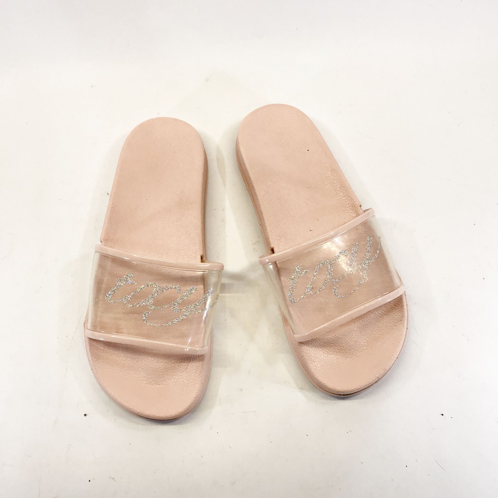 Dép Nữ  Thời Trang [Ảnh, Clip Thật]  Dép Quai Ngang Cao Su Non Êm Chân 2 mầu Đen, Hồng sz 36-39