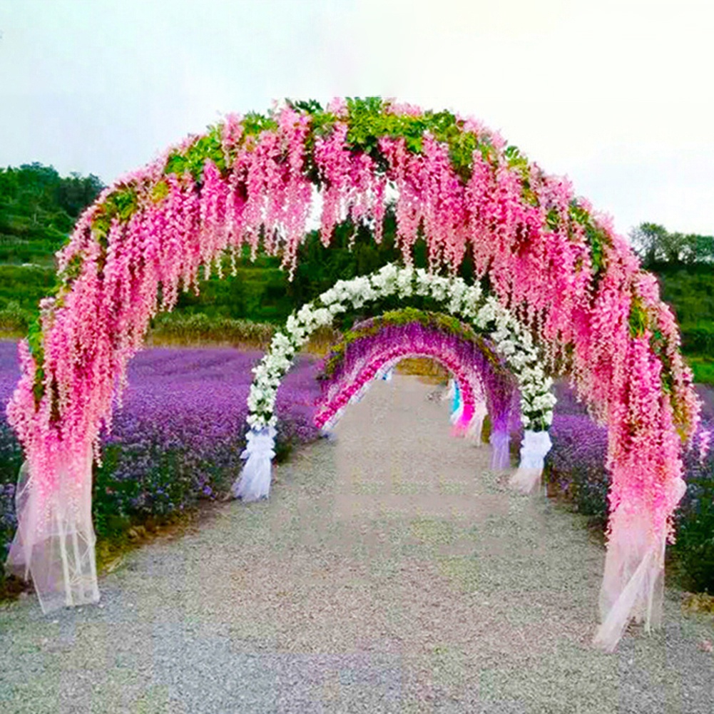 1 Nhánh Hoa Tử Đằng Nhân Tạo Treo Tường Trang Trí Nhà Cửa / Tiệc Cưới