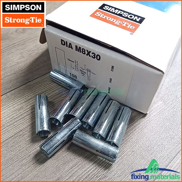 Tắc kê đạn hãng SIMPSON (Mỹ) các size M6-8-10-16-20, mạ kẽm và inox, Hàng tồn kho thanh lý