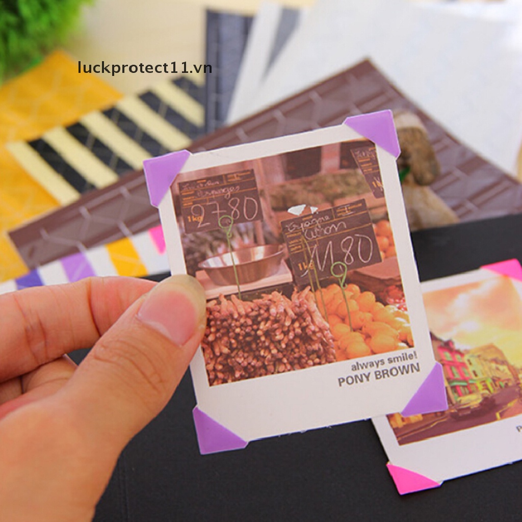 * 3c &amp; NEW * 1 Tờ / 102 Miếng Dán Góc Ảnh Tự Dính 1 Tờ / 102 Miếng Dán Góc Ảnh Tự Dính Dễ Thương 1