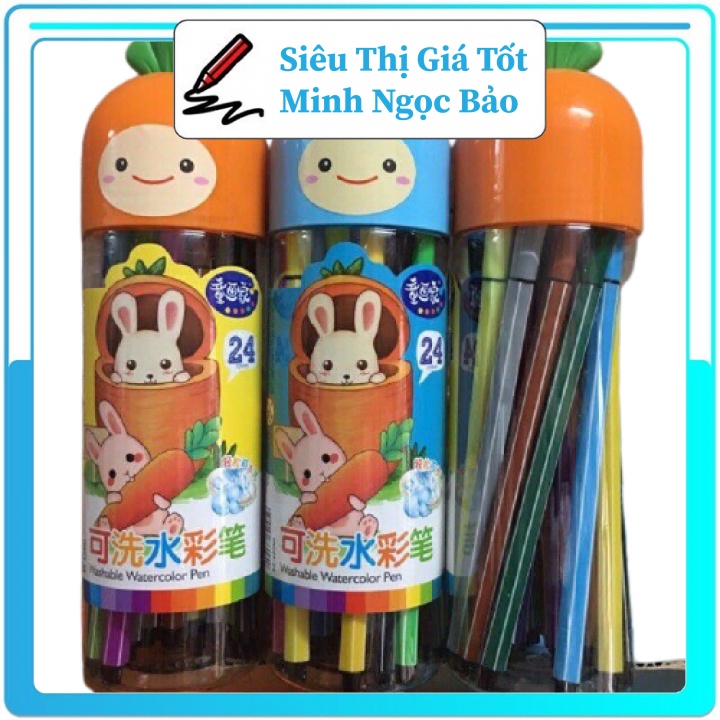 Bút Dạ Tô Màu Ống 12 Cây Chuẩn Màu Không Độc Hại Bảo Vệ Môi Trường