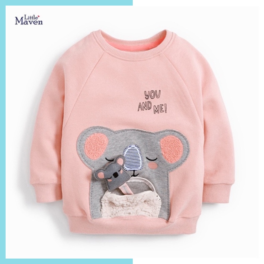 Áo nỉ da cá gấu hồng Little Maven LM51767 cho bé gái 2-8 tuổi - Little Maven Official Store
