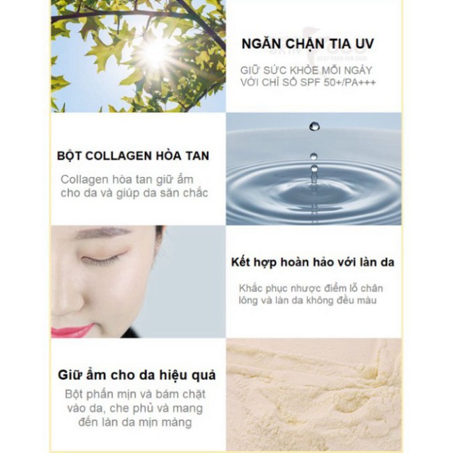 Phấn Phủ Kiềm Dầu, Dưỡng Da Hiệu Qủa Karadium Collagen Smart Sun Pact SPF 50+/PA+++ 11g X54