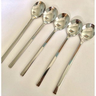 Bộ muỗng cơm,soup Inox cán dài kiểu Hàn Quốc Size 21.5cm
