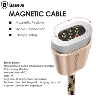 Cáp Baseus MicroUSB Nam Châm hút (Cáp sạc từ) Chính Hãng