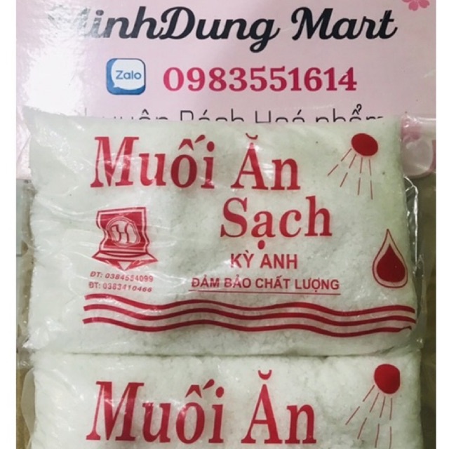 Muối ăn sạch hạt to/nhỏ gói 1kg/500g