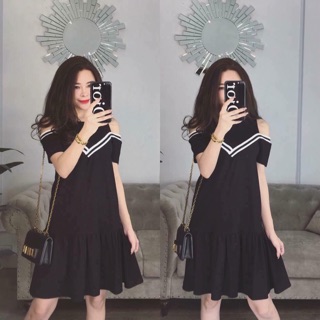 💥💥💥 đầm đen khuyết vai💥💥💥