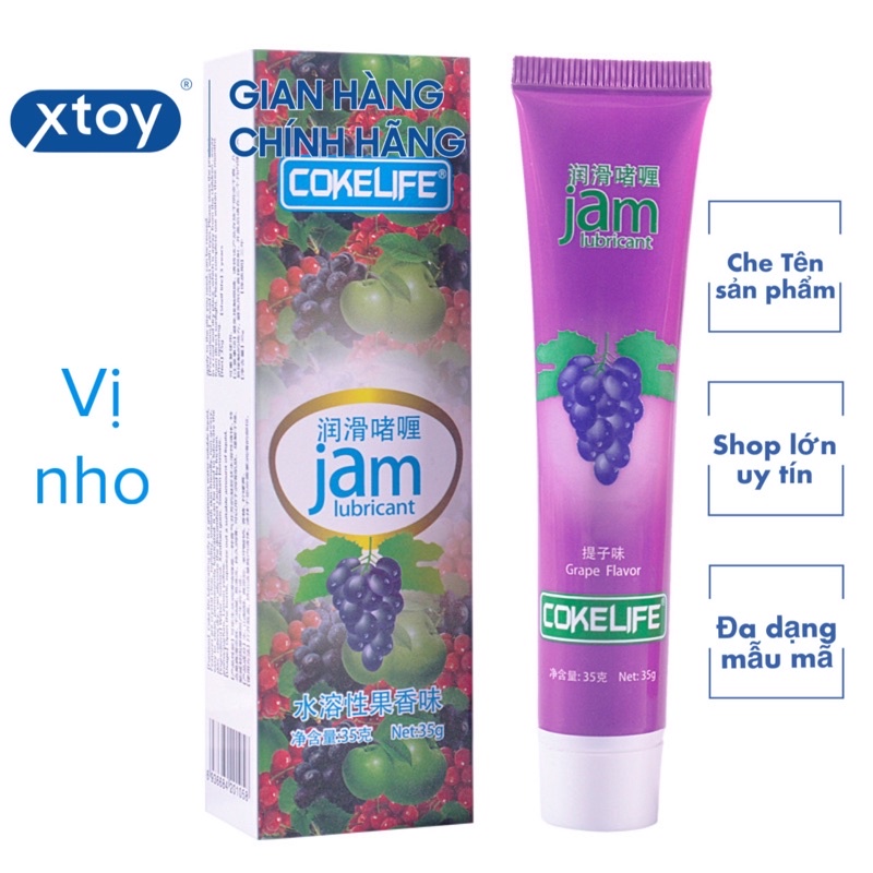 Gel Bôi Trơn Cokelife Jam 35g - Hương Vị Nho Tây Ngọt Ngào