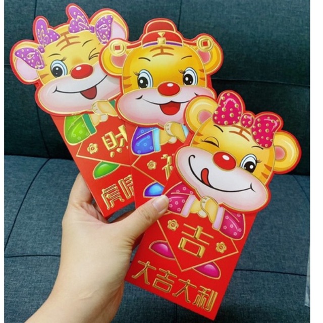 Bao lixi chibi hoạt hình 3D cao cấp đẹp độc lạ ESHOP Phong bao lì xì đẹp giá rẻ tết nhâm dần 2022