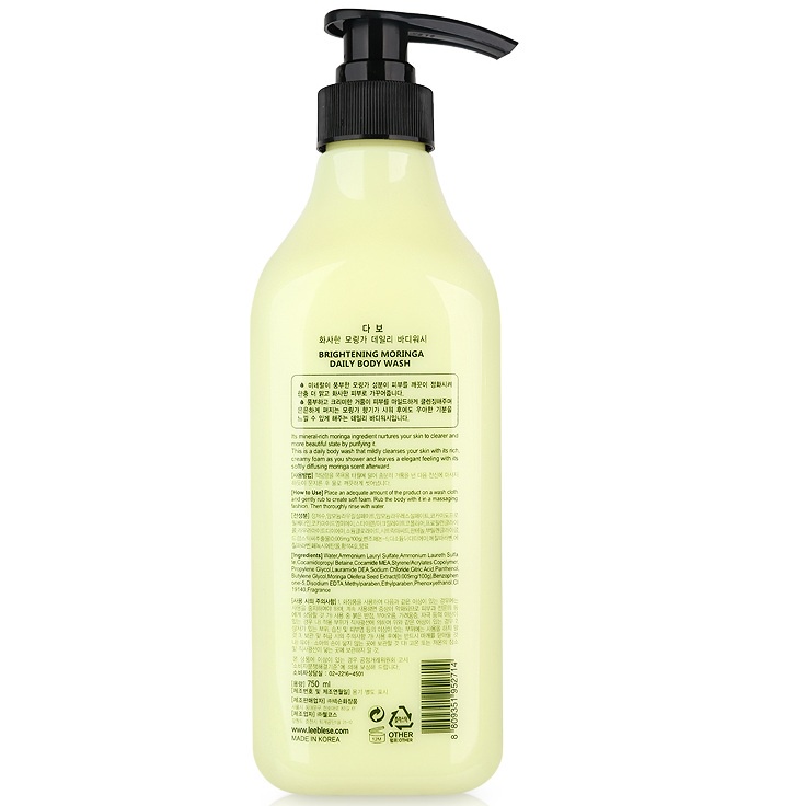 Sữa tắm trắng da, sạch nhờn hương thơm lâu từ hoa chùm ngây  DABO BODY WASH Hàn quốc 750ml/Chai- SIZE ĐẠI