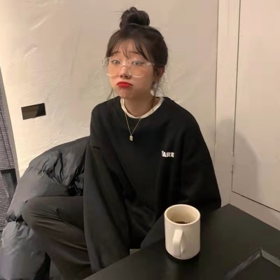 【ZHELIHANGFEI】Áo Thun Nỉ Tay Dài Dáng Rộng In Chữ Trẻ Trung Hợp Thời Trang Cho Cặp Đôi