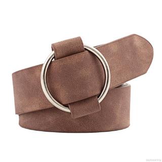 Thắt lưng da khóa tròn thời trang cho nữ