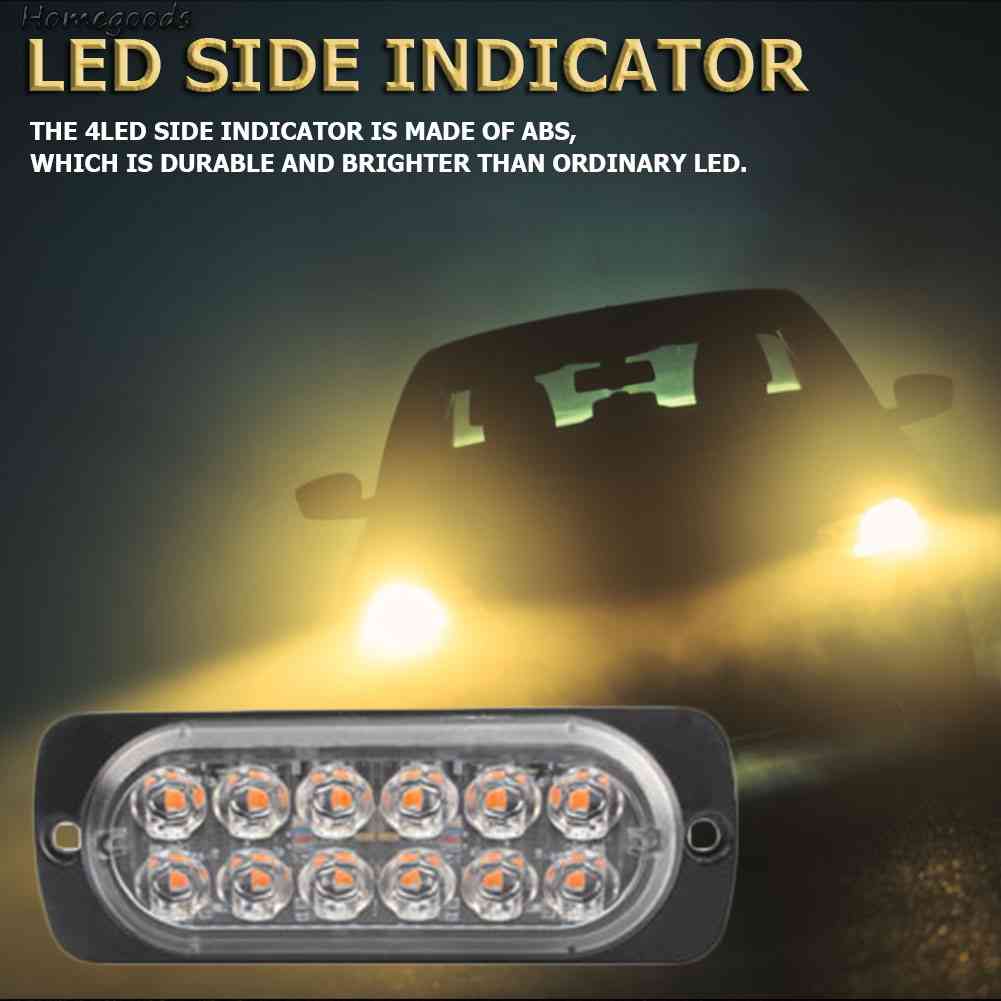 [88 Sale] Đèn Xi Nhan 12V 12 Bóng Led Trang Trí Hông Xe Tải
