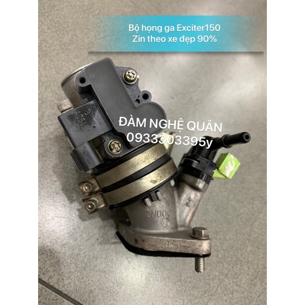 Bộ họng ga Exciter150 đủ bộ gồm họng ga + co + cụ cảm biến + đầu chụp đen zin theo xe đẹp 90% bao test