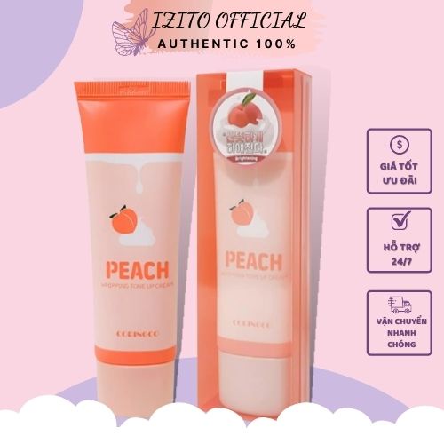 Kem Dưỡng Trắng Da [Trắng Da 100%-Hàng Auth] Kem Đào Peach Whip Tone Up Nâng Tone Da Trắng Hồng 50g