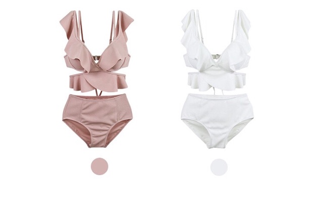 Bikini Đi Biển Đồ Bơi Nữ Bánh Bèo Chất Đẹp Quảng Châu Loại 1 Túi Zip BB 458