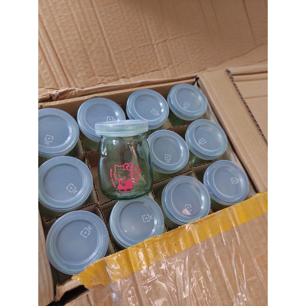 Bộ 12 hủ thủy tinh làm sữa chua 100ml