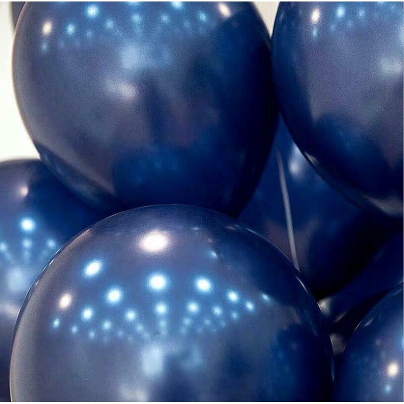 Bộ 10 bóng bay 12inch màu xanh dương chất lượng cao trang trí tiệc sinh nhật