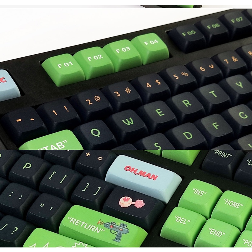 Rick và Morty Keycaps XDA Profile Anime dễ thương PBT Dye Sub Bàn phím cơ học Keycap