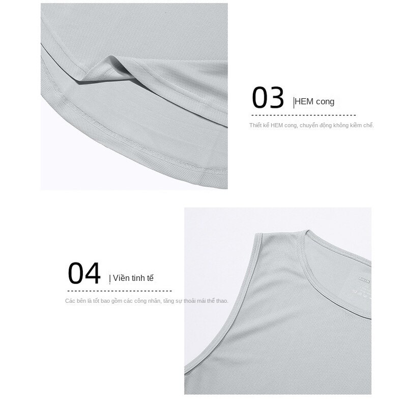 [ GYMEN ] Áo Thun Ba Lỗ Trơn Thể Thao Nam Cổ Tròn Big Size Co Giãn Thun Lạnh PE Co Cao Cấp Nhanh Khô Thấm Hút Mồ Hôi Tốt Form Rộng Áo Tay Tank Top Áo Tập Gym Chạy Bộ Chuyên Streetwear Cầu Lông