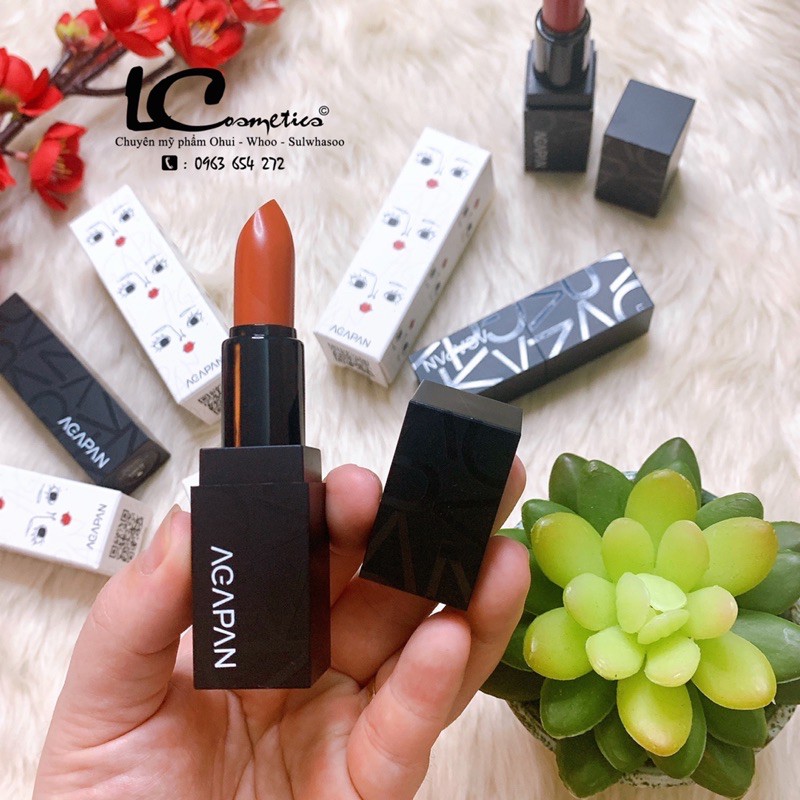 Son Thỏi Lì Agapan Pit A Pat Matte Líptick💋CHUẨN AUTH 100%💋lì-mịn môi-màu sắc thời trang cá tính thỏi 4g