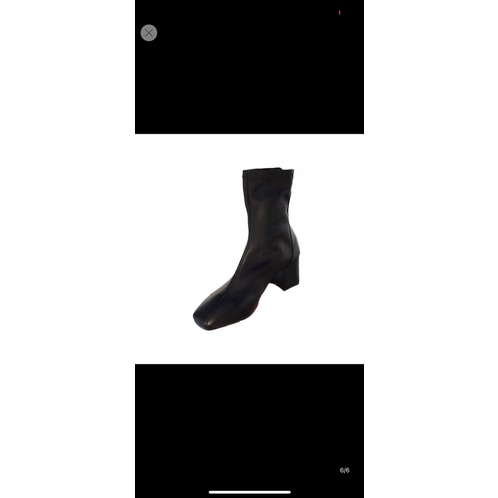 Boots nữ Bốt nhăn nhún chun gân giữa da bóng gót vuông mũi vuông cao gót 6 phân cao cấp mã 2169