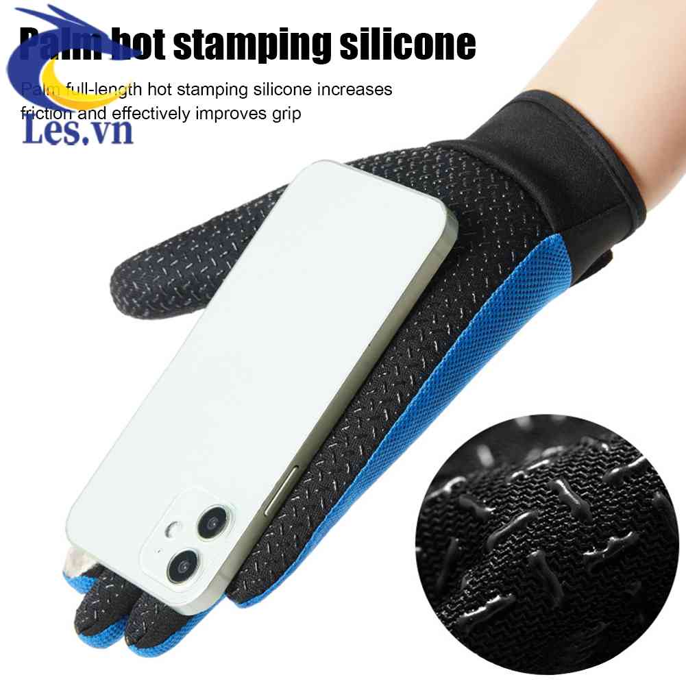 Toàn Bộ Găng Tay Lưới Thể Thao Hở Ngón Có Thể Chạm Màn Hình Cảm Ứng