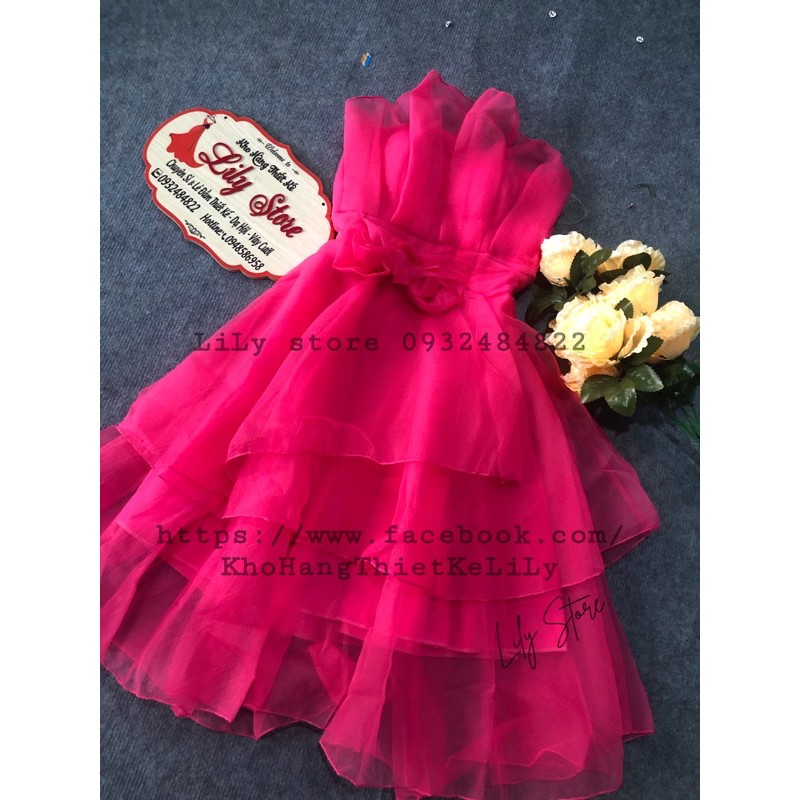 đầm cúp bo eo xoè 3 tầng( ẢNH VÀ VIDEO THẬT 1000% )