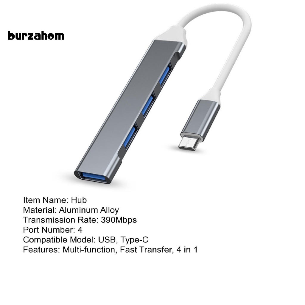 Hub Chia 4 Cổng USB 3.0 Type-C 3.0 Đa Năng Tiện Dụng