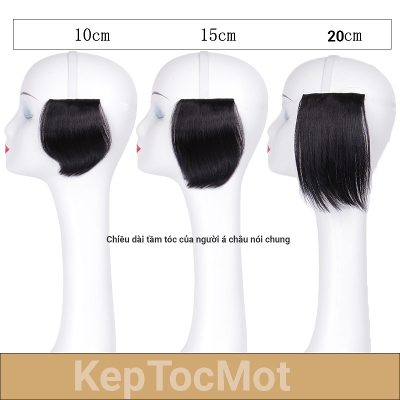 Độn phồng mái tóc thật 10cm 15cm 20cm