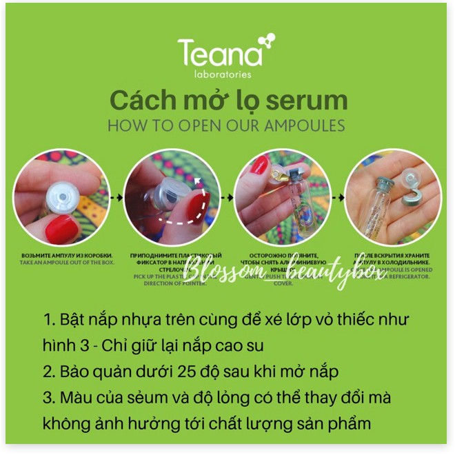 [Mã giảm giá mỹ phẩm chính hãng] Serum Teana A1 A3 cho da yếu mỏng, giãn nổi mao mạch dưới da