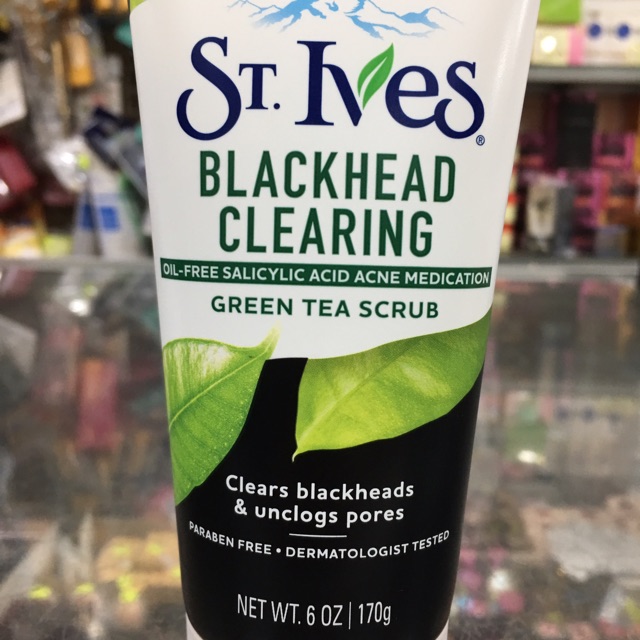 Sữa Rửa Mặt Trà Xanh St-Ives Blackhead Clearing Green Tea Scrub 170g