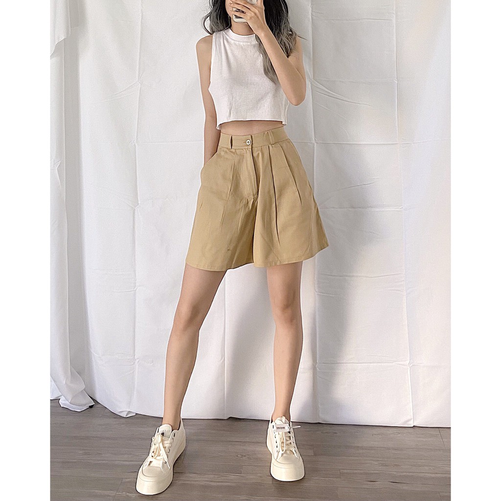 Quần short kaki ulzzang | BigBuy360 - bigbuy360.vn