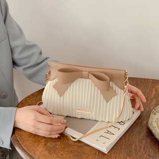 Female shoulder underarm bag 2022 new bag pleated chain shoulder messenger bag female summer all-match