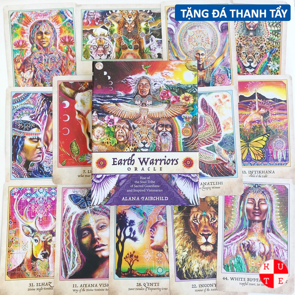 Bài Oracle Earth Warriors 44 Lá Bài Tặng Đá Thanh Tẩy C106