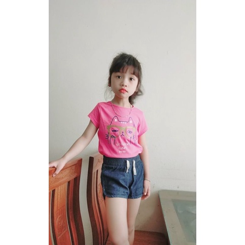 Áo thun bé gái, áo thun bé chất cotton cao cấp