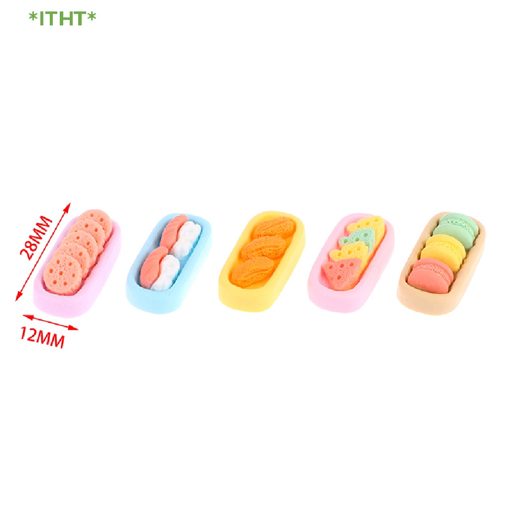 Bộ 6 Khay Đựng Bánh Mì / Sushi / Bánh Mì Tráng Miệng Mini Tỉ Lệ 1: 12 Trang Trí Nhà Búp Bê Mới
