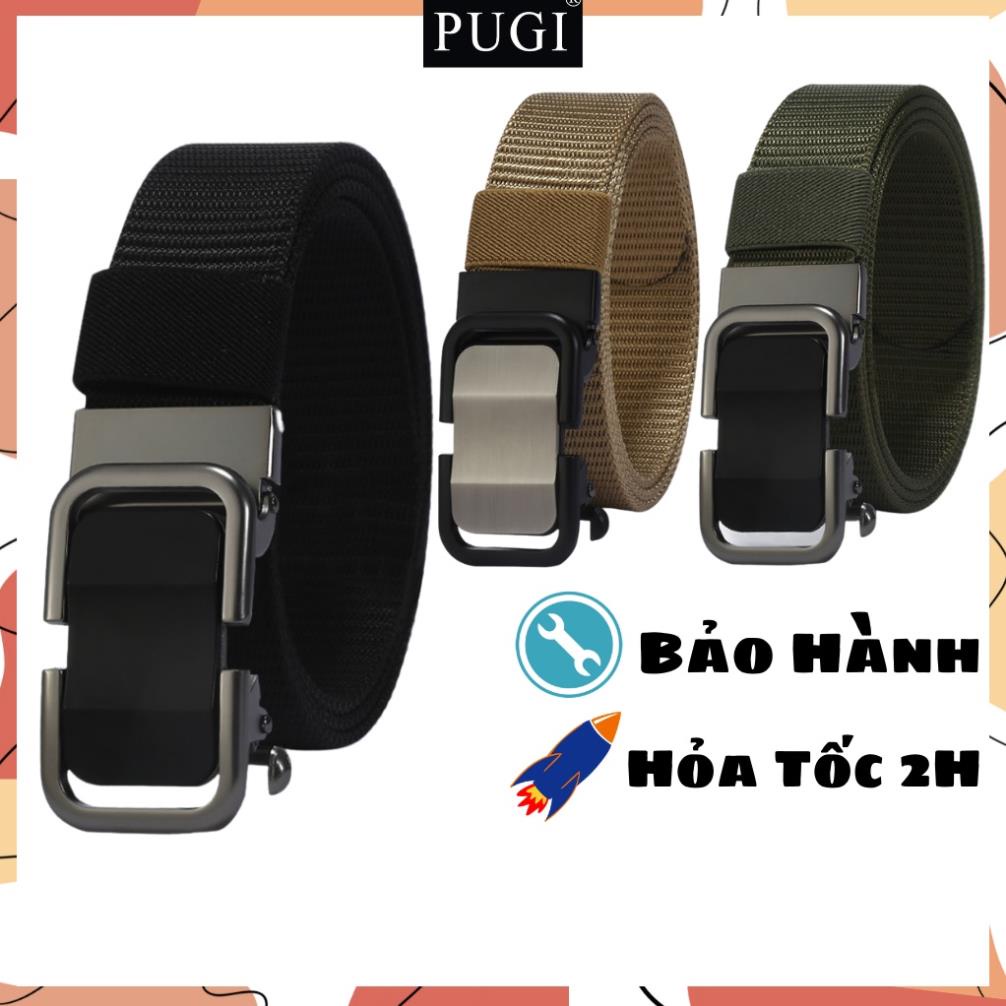 Thắt lưng nam vải bố,dây nịt nam vải dù khóa chống gỉ siêu bền cao cấp PUGI - R22 🔥